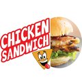 Signmission Safety Sign, 9 in Height, Vinyl, 6 in Length, Chicken Sandwich D-DC-8-Chicken Sandwich